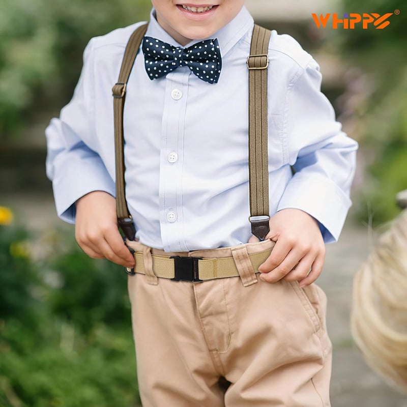 WHIPPY Elastic Kids Belt for Boys Girls - Stretch Invisible Belt with Adjustable Clip Buckle Latch Belts for School Sports - Image 2